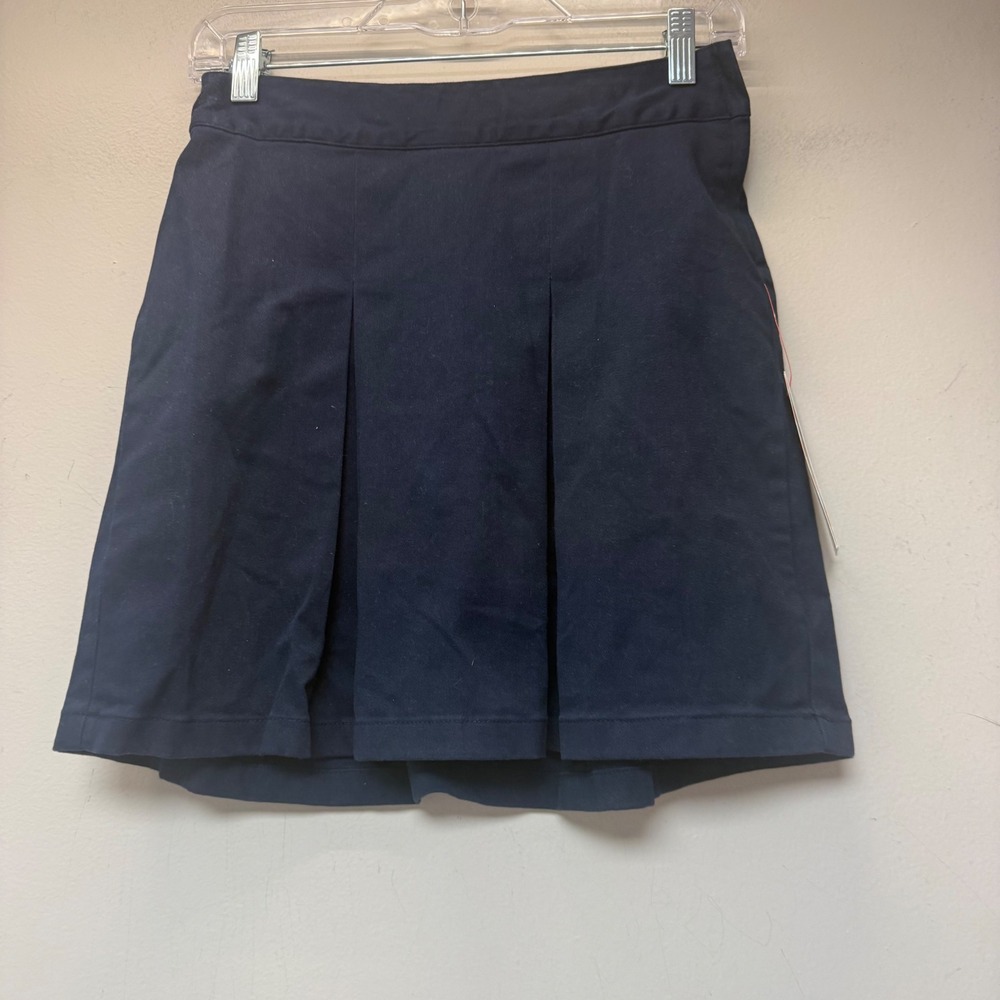 Cat & Jack School Uniform Skirt Girls 12 Navy Blue NEW Pleated Twill 15099